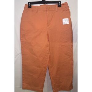 NWT Croft & Barrow Classic Fit Slimming Capris Women's Coral Size 10  Stretch‎